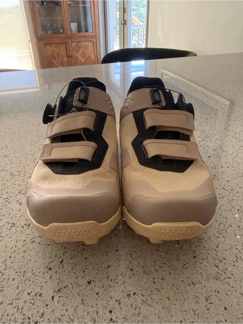 adidas Women Beige Tan Black Cycling Shoes with BOA - Picture 2 of 5